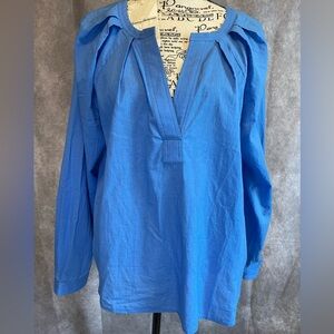 Tommy Bahama Bright Blue V-Neck Long Sleeve Tunic